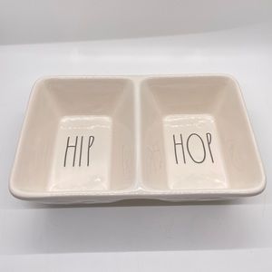 Easter Rae Dunn Hip Hop Divided Serving Snack Appetizer Dish